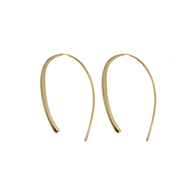 Wishbone Earrings Gold